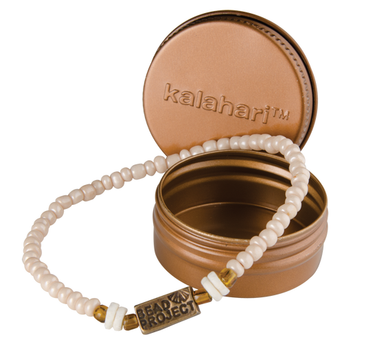 Perlearmbånd af strudseæggeskaller