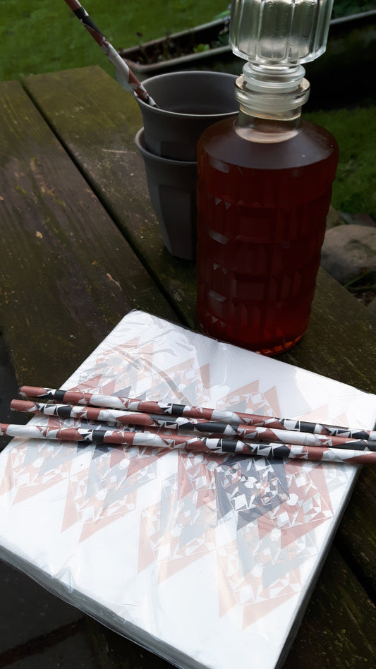 Mønstrede servietter - Sand