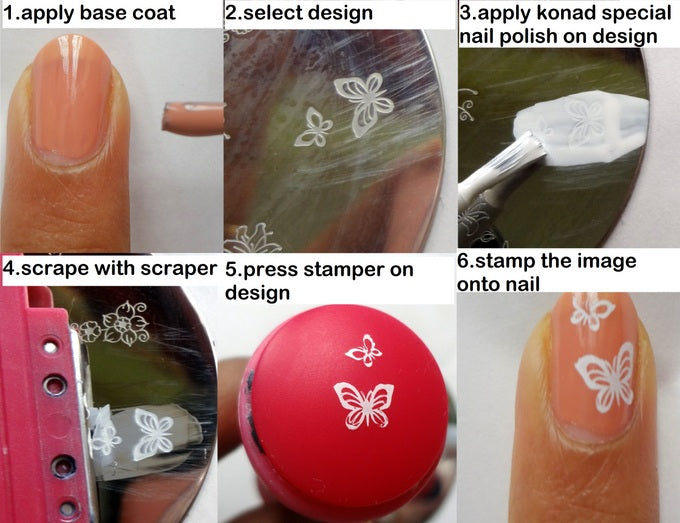 Stamping nail art sæt - Mellem