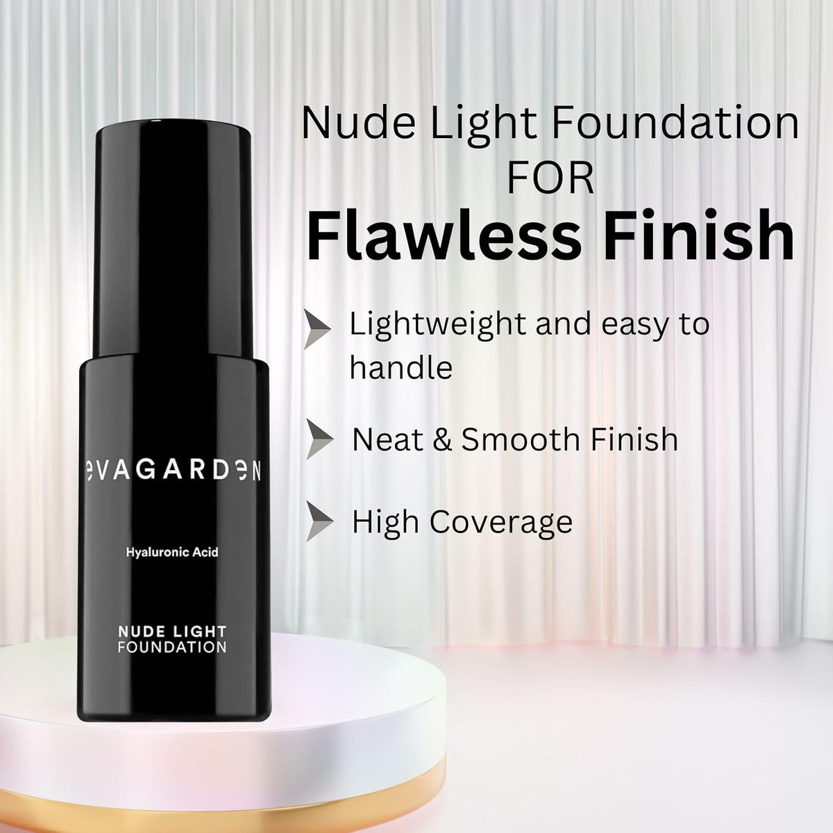 Evagarden Nude Light Foundation - flere farver