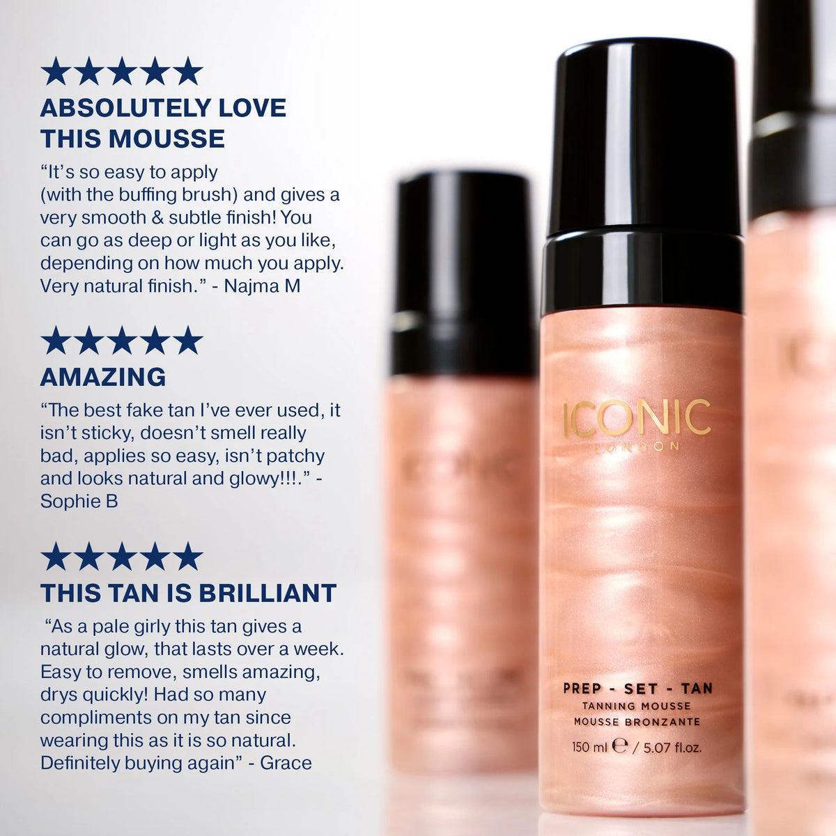 Iconic Prep Set Tanning Mousse - flere varianter